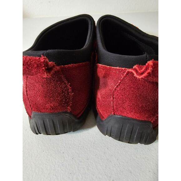 Mootsies Tootsies Women's Maxim Red Leather Suede Slip On Loafers Size 9 M - Picture 4 of 6
